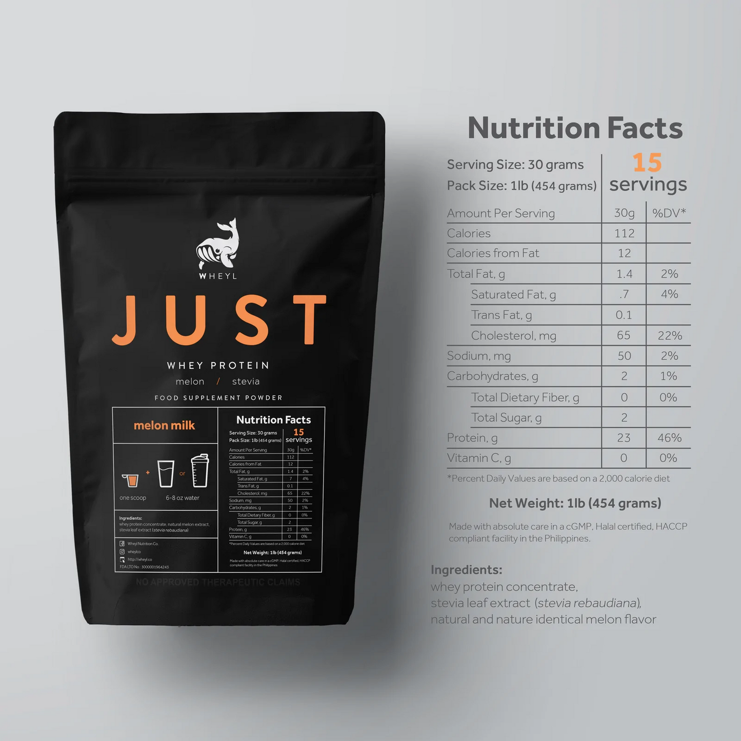 JUST Melon Milk whey protein (1 lb.)